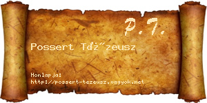 Possert Tézeusz névjegykártya